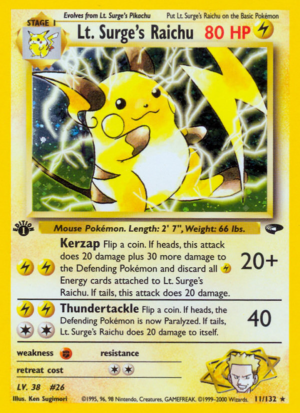 Lt. Surge's Raichu 11/132