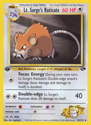 Lt. Surge's Raticate 53/132